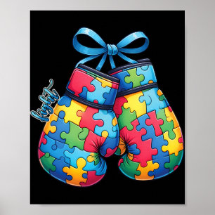Poster Gants de boxe pour famille sensibilisée à l'autism