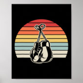 Poster Gants de boxe rétro Sunset Design 1 (Devant)