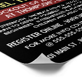 Poster Gants de boxe solaire, Advert de classe de boxe (Coin)