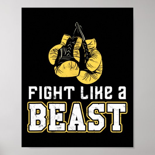 Poster Gants de Boxe Thai Boxing Muay Thai Kickboxing Fig (Devant)