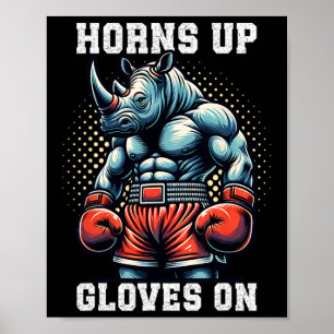 Poster Gants De Champion Poids Lourds De Boxer Sur Rhino
