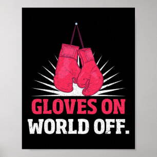 Poster Gants de kickboxing drôles sur gants de boxe hors