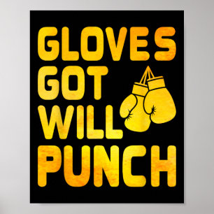 Poster Gants Seront Punch Boxer Sports Force Gym À