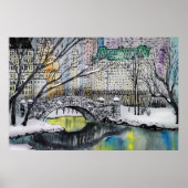 Poster Gapstow Bridge, Central Park, New York (Devant)