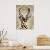 Poster Gaqzelle Vintage d'art mural (Cuisine)