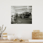 Poster Garage de réparation automobile, début des années  (Cuisine)