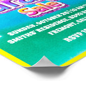 Poster Garage Vente de cour Parties scintillant rose Past (Coin)