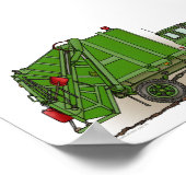 Poster Garbage Truck Green (Coin)
