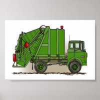 Garbage Truck Green