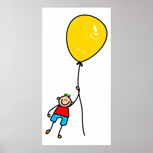 Poster Garçon à ballon (Devant)