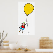 Poster Garçon à ballon (Cuisine)