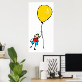Poster Garçon à ballon (Bureau à domicile)