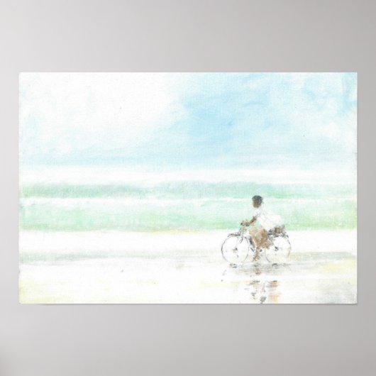 Poster Garçon à vélo (Devant)