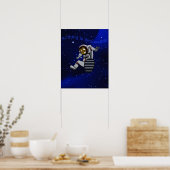 Poster Garçon afro-américain astronaute (Cuisine)