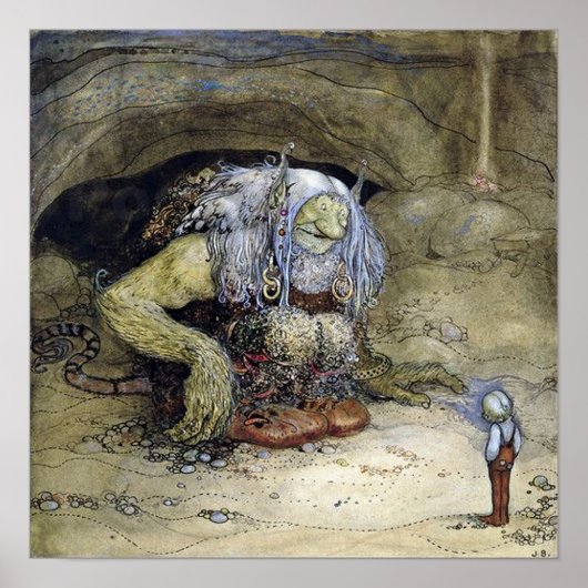 Poster « Garçon au troll » de John Bauer (Devant)