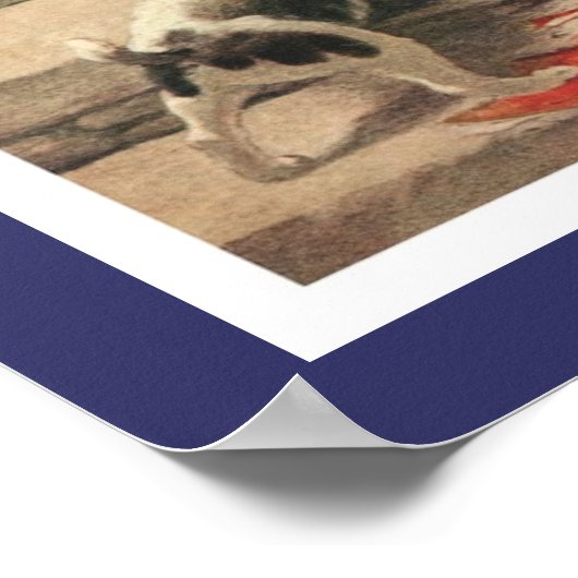 Poster Garçon avec Chien chiot (Coin)