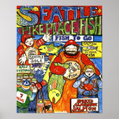 Poster Garçon avec crabe (Devant)