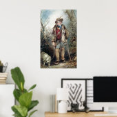 Poster Garçon avec lapins (Bureau à domicile)