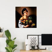 Poster Garçon avec panier de fruits du Caravaggio (Bureau à domicile)