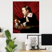 Poster Garçon avec un écureuil (Bureau à domicile)