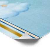 Poster Garçon Baby shower ours (Coin)