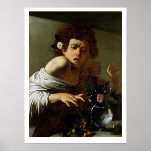 Poster Garçon Bitten par a Lizard, c.1595-1600 (huile sur (Devant)