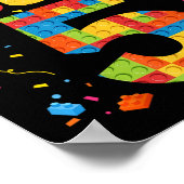 Poster Garçon d'anniversaire 5 ans Blocs de construction (Coin)