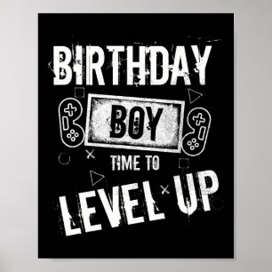 Poster Garçon d'anniversaire Il est temps de passer au ni