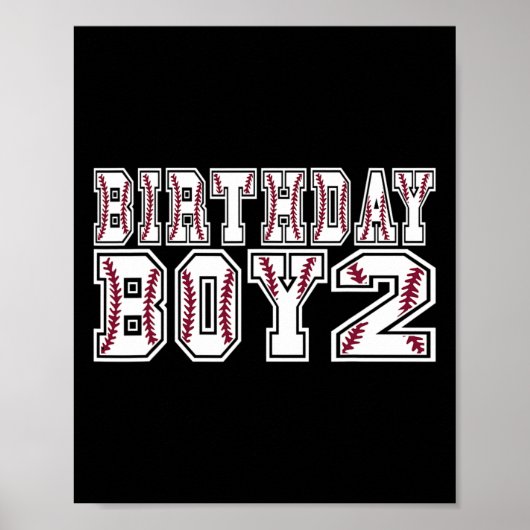 Poster Garçon de 2 ans Thème de vente amateur Partie (Devant)