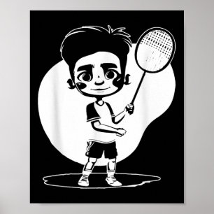 Poster Garçon de badminton Raquette Sports Volant