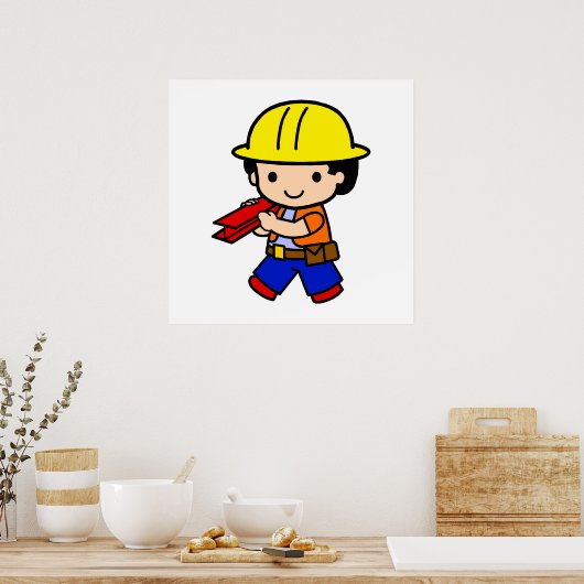 Poster Garçon de construction (Cuisine)