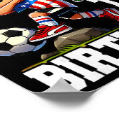 Poster Garçon de football C'est mon 7e anniversaire Drape (Coin)