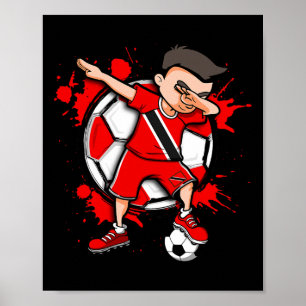 Poster Garçon de football Dabbing Amoureux de Footll de T