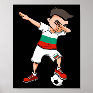 Poster Garçon de football qui dab - Maillot Bulgarie Bulg