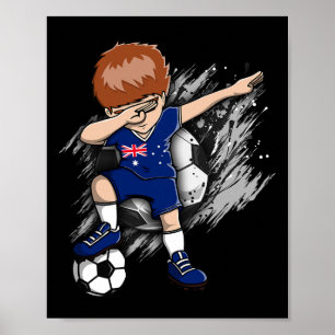 Poster Garçon de football qui Dabbing Australie Maillot A