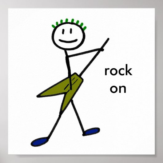 Poster Garçon de guitare électrique (Devant)