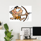 Poster Garçon de la grotte avec arc et flèche (Bureau à domicile)