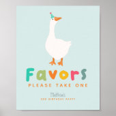 Poster Garçon deux oie idiote 2ème pancarte de faveur d'a (Devant)