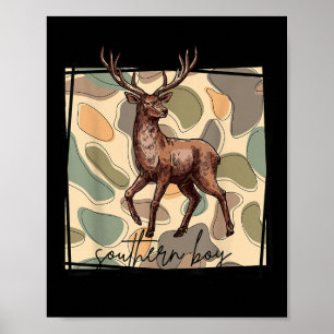 Poster Garçon du Sud Local Camouflage de Chasse au Cerf V