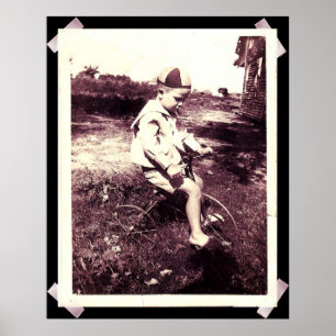 POSTER GARÇON EN VÉLO