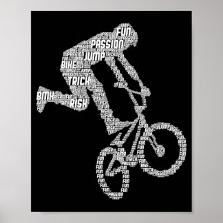 Poster Garçon enfants cavalier de style libre stunt vélo 