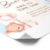 Poster Garçon Fille Jumeaux Teddy Bear Devinez Combien De (Coin)