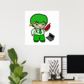 Poster Garçon geek (Bureau à domicile)