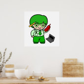 Poster Garçon geek (Cuisine)