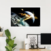 Poster Garçon intergalactique (Bureau à domicile)