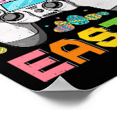 Poster Garçon joueur Joyeuses Pâques Jeux vidéo Lapin Gam (Coin)