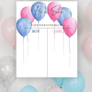 Poster Garçon ou fille que nous connaissons le sexe révél