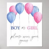 Poster Garçon ou fille s'il vous plaît porter votre devin (Devant)