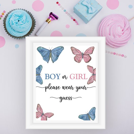 Poster Garçon ou fille s'il vous plaît porter votre devis