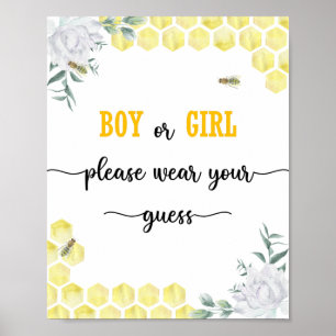 Poster Garçon ou fille, veuillez porter votre supposition